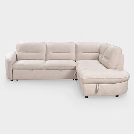 Mirella Sofa Bed Right Hand Facing Corner Beige