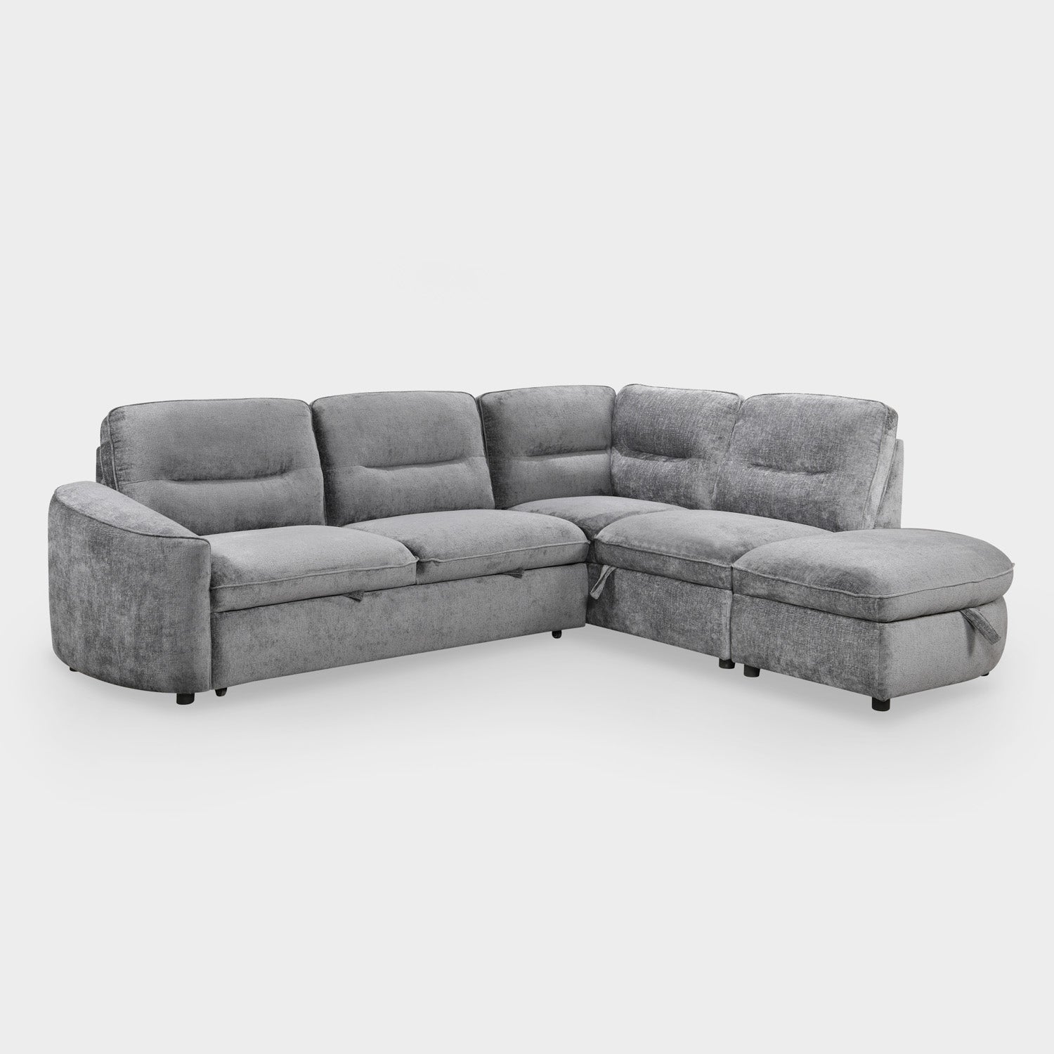 Mirella Sofa Bed Right Hand Facing Corner Dark Grey
