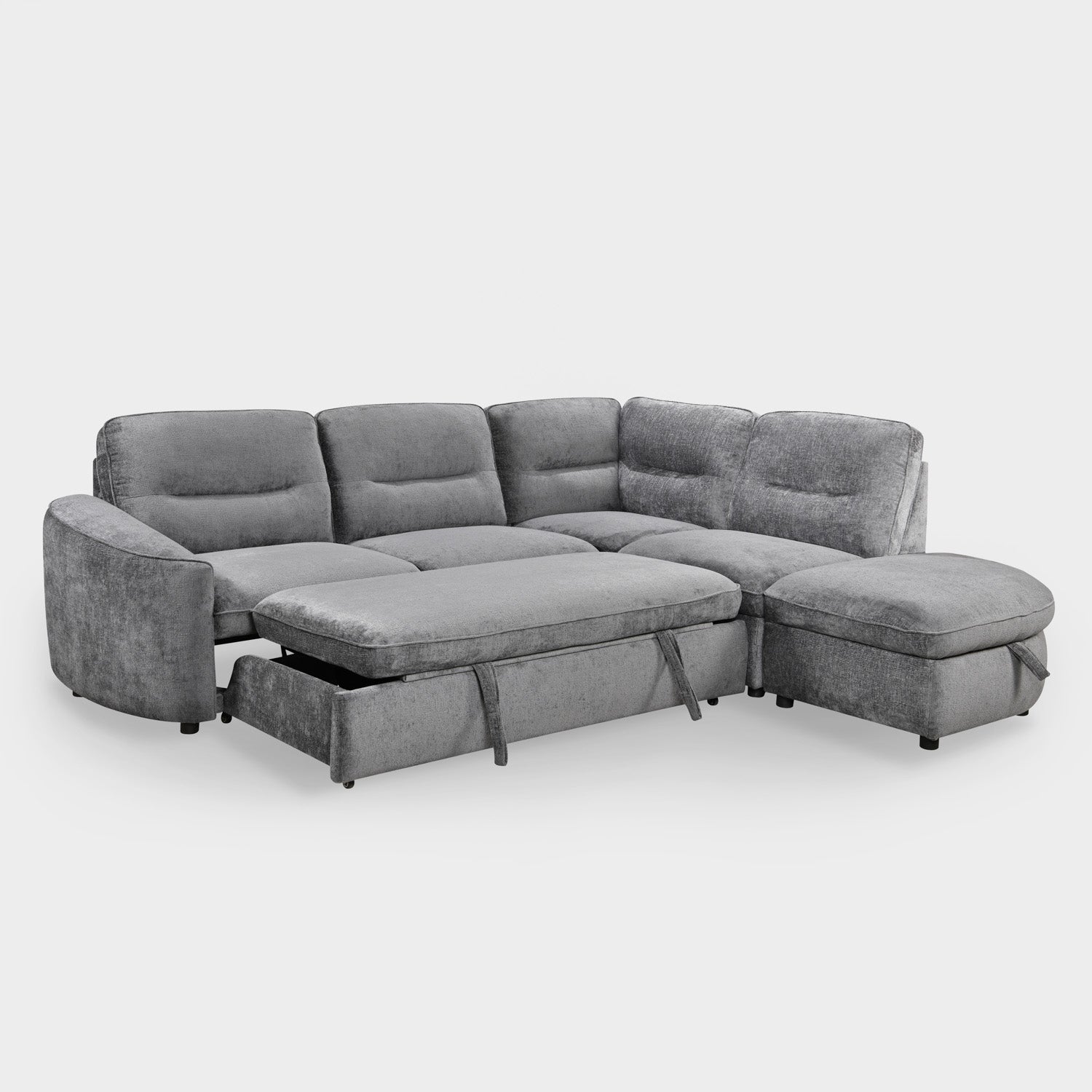 Mirella Sofa Bed Right Hand Facing Corner Dark Grey