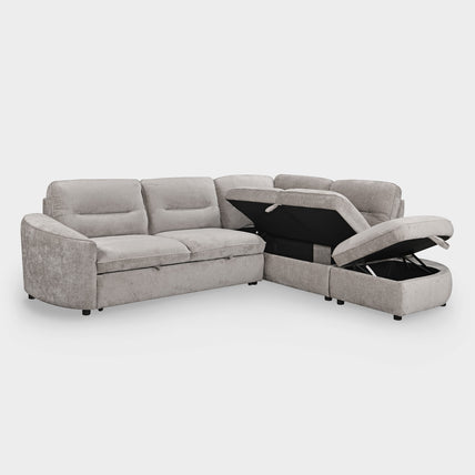 Mirella Sofa Bed Right Hand Facing Corner Grey