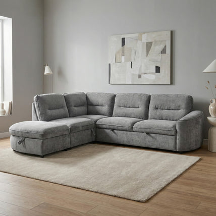Mirella Sofa Bed Left Hand Facing Corner Dark Grey