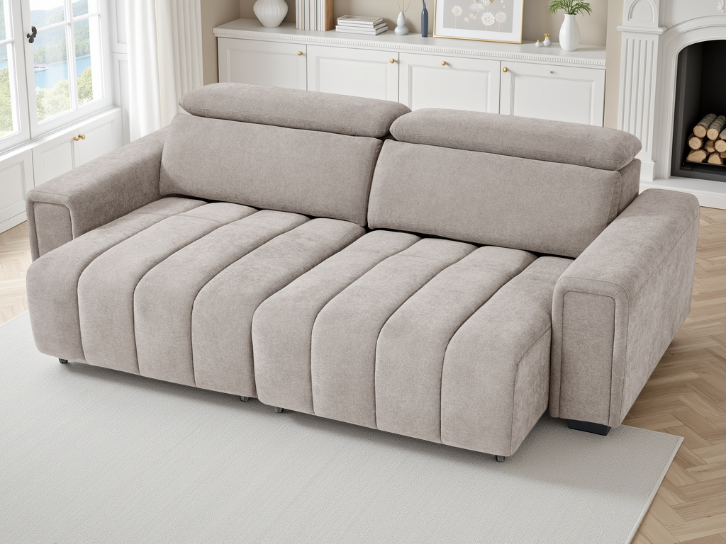 Molly Electric Sofabed Beige 3 Seater