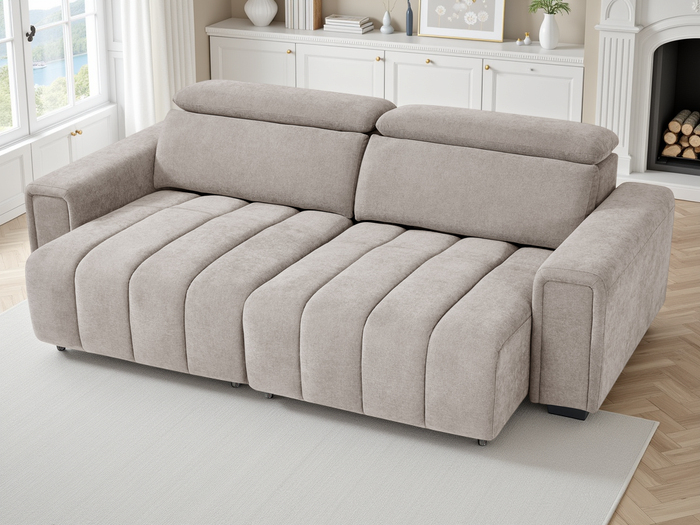 Molly Electric Sofabed Beige 3 Seater