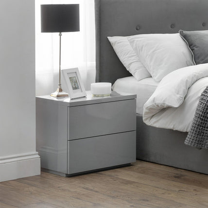 Monarch 2 Drawer Bedside Grey