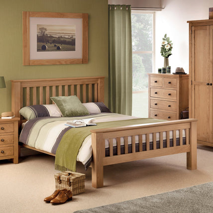 Abbot Bed Frame Kingsize Light Oak