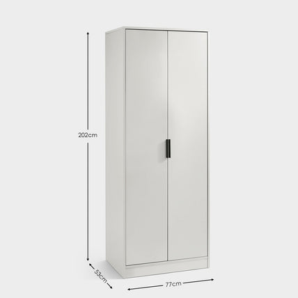 Asa 2 Door Wardrobe Silk Grey