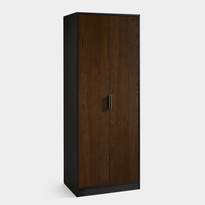 Asa 2 Door Wardrobe Walnut/Black