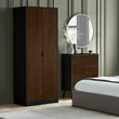 Asa 2 Door Wardrobe Walnut/Black