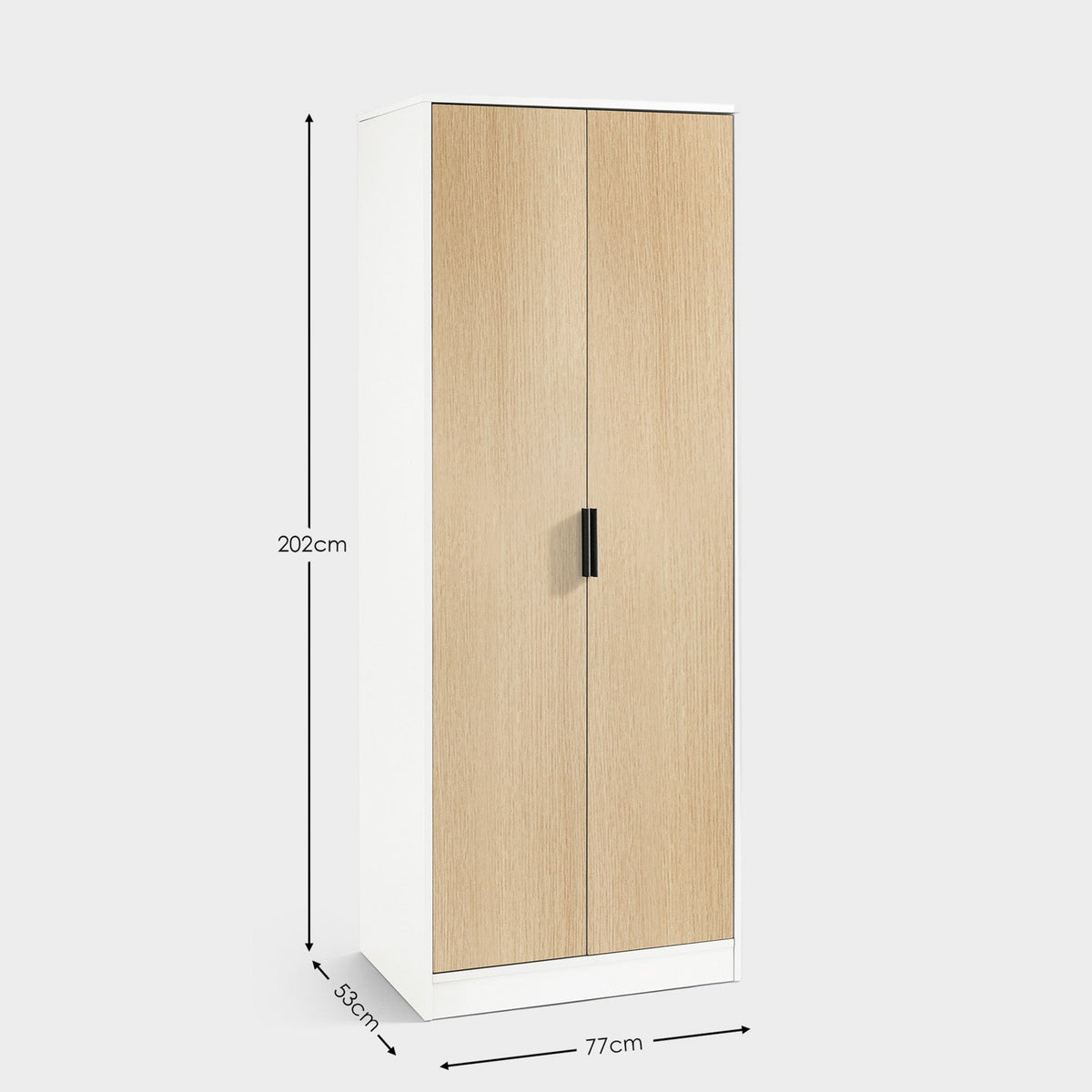 Asa 2 Door Wardrobe White/Oak
