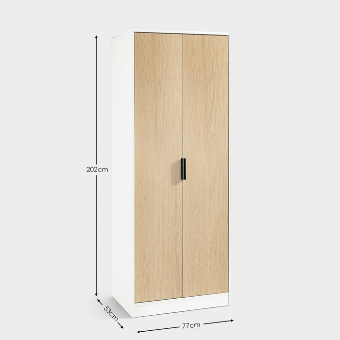 Asa 2 Door Wardrobe White/Oak