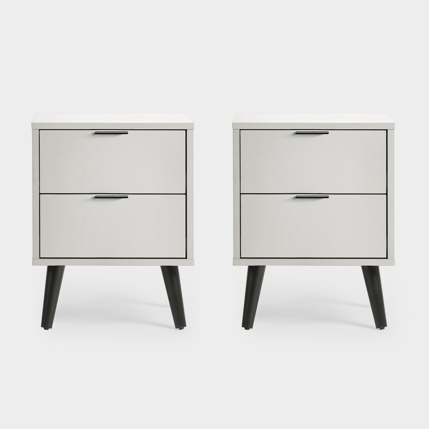 Asa 2 Drawer Bedside Silk Grey