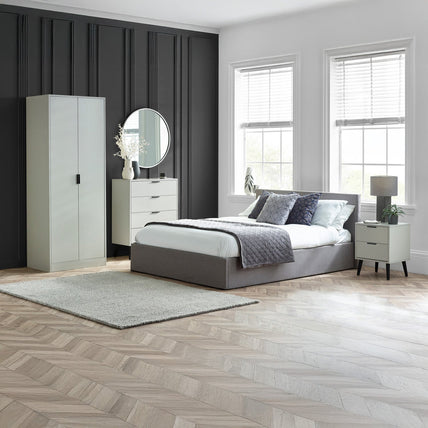 Asa 2 Drawer Bedside Silk Grey