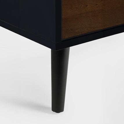 Asa 2 Drawer Bedside Walnut/Black