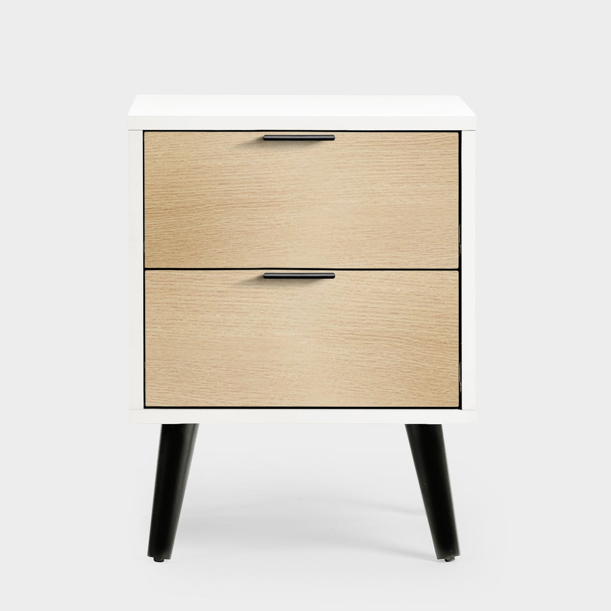 Asa 2 Drawer Bedside White/Oak