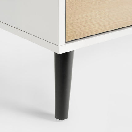 Asa 2 Drawer Bedside White/Oak