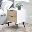 Asa 2 Drawer Bedside White/Oak