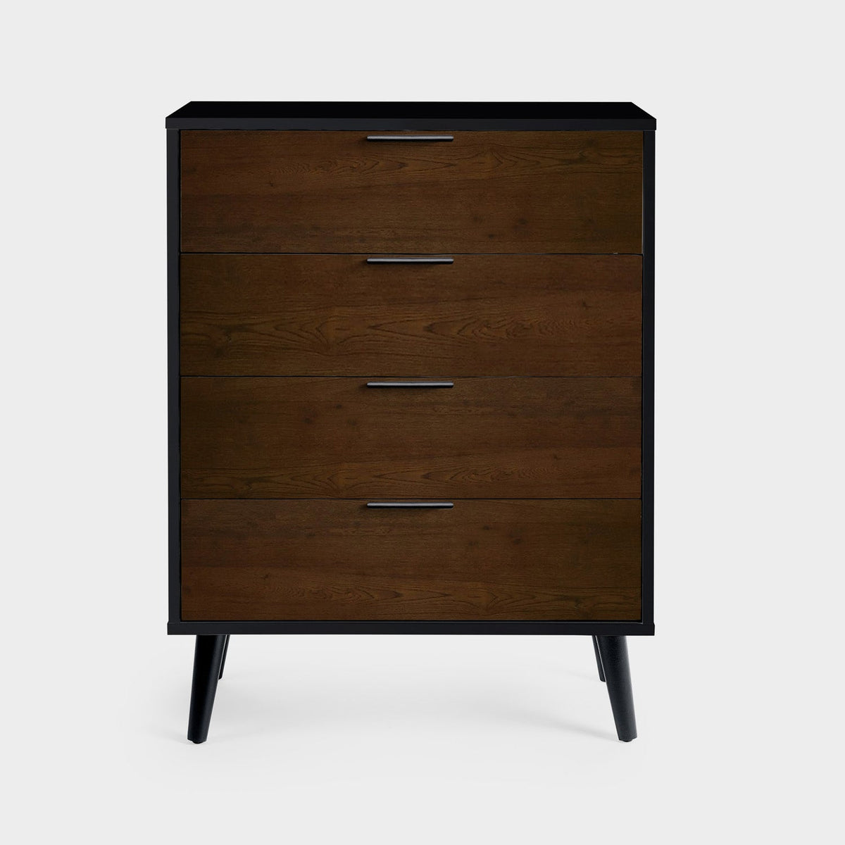 Asa 4 Drawer Chest Walnut/Black