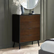 Asa 4 Drawer Chest Walnut/Black