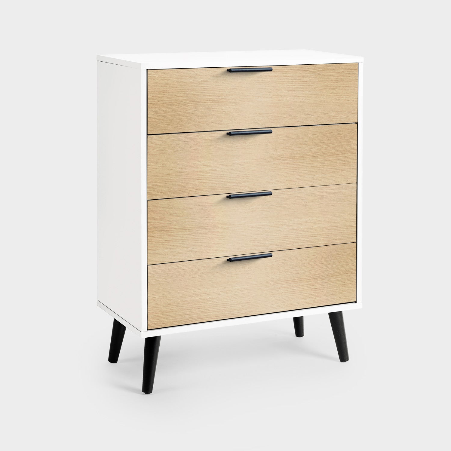 Asa 4 Drawer Chest White/Oak