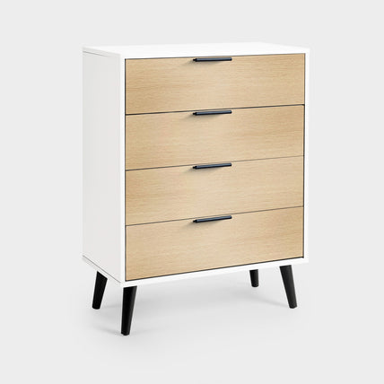 Asa 4 Drawer Chest White/Oak