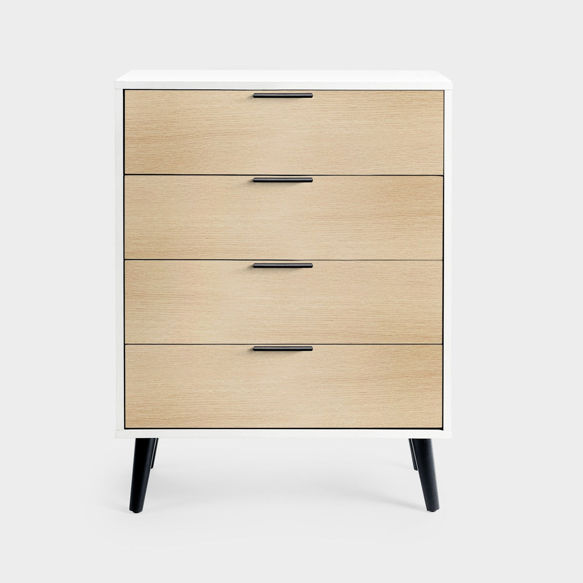 Asa 4 Drawer Chest White/Oak