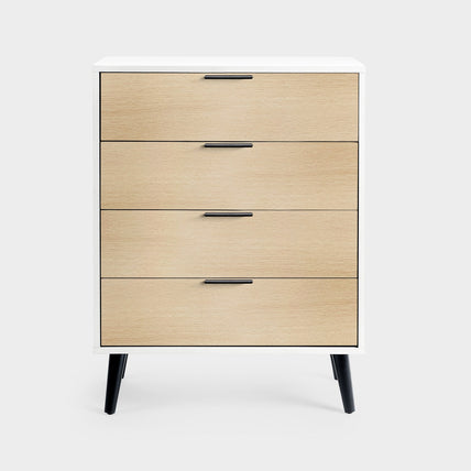 Asa 4 Drawer Chest White/Oak