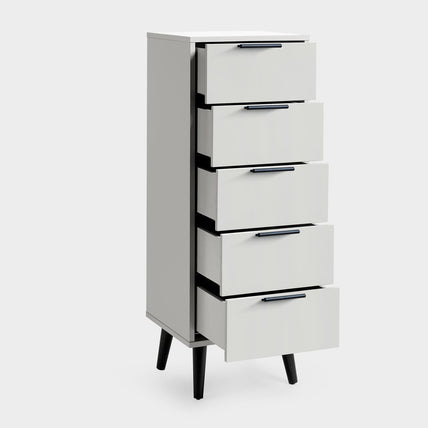 Asa 5 Drawer Chest Silk Grey