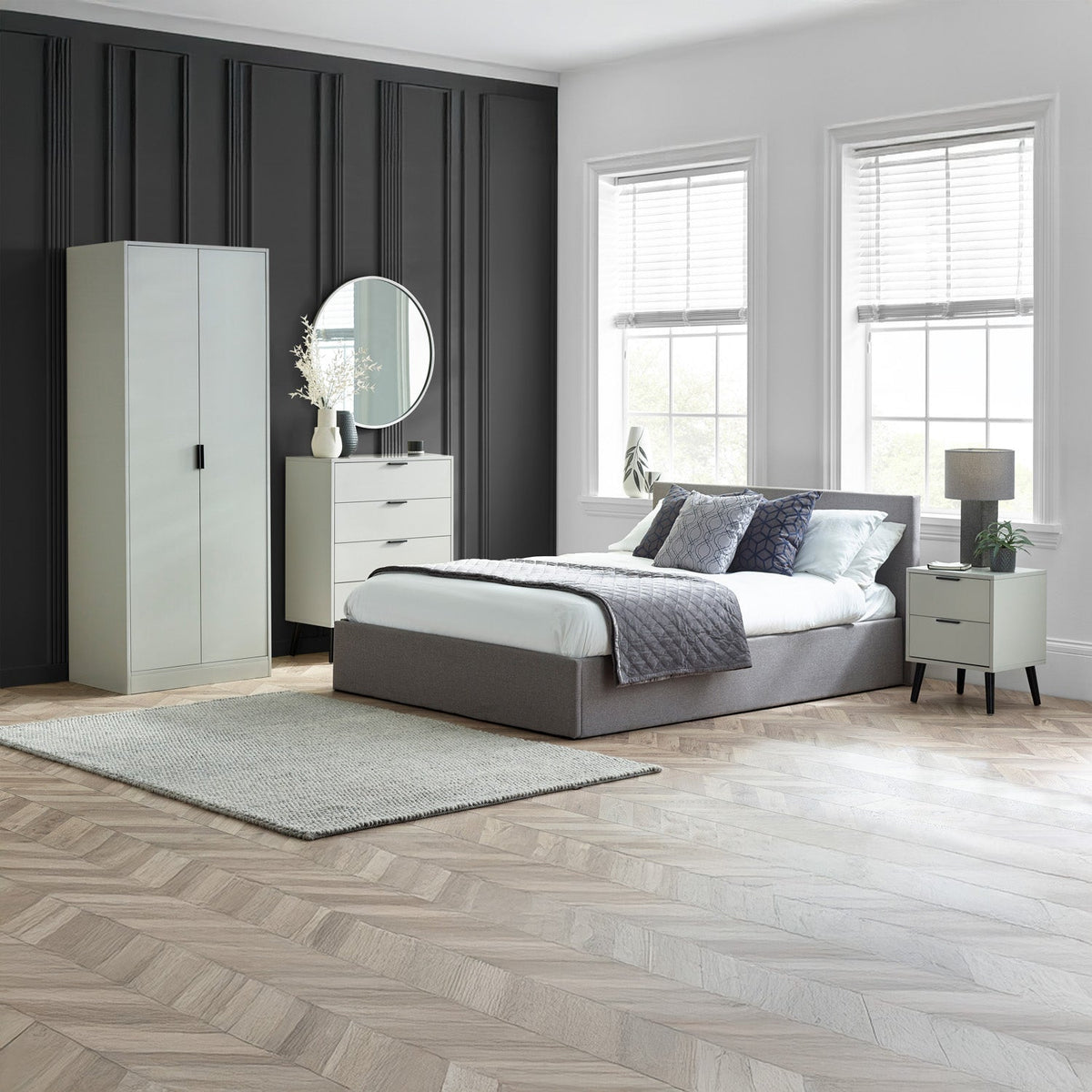 Asa 5 Drawer Chest Silk Grey