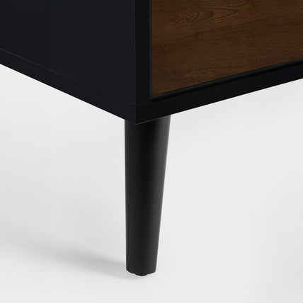Asa 5 Drawer Chest Walnut/Black