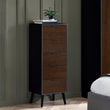 Asa 5 Drawer Chest Walnut/Black