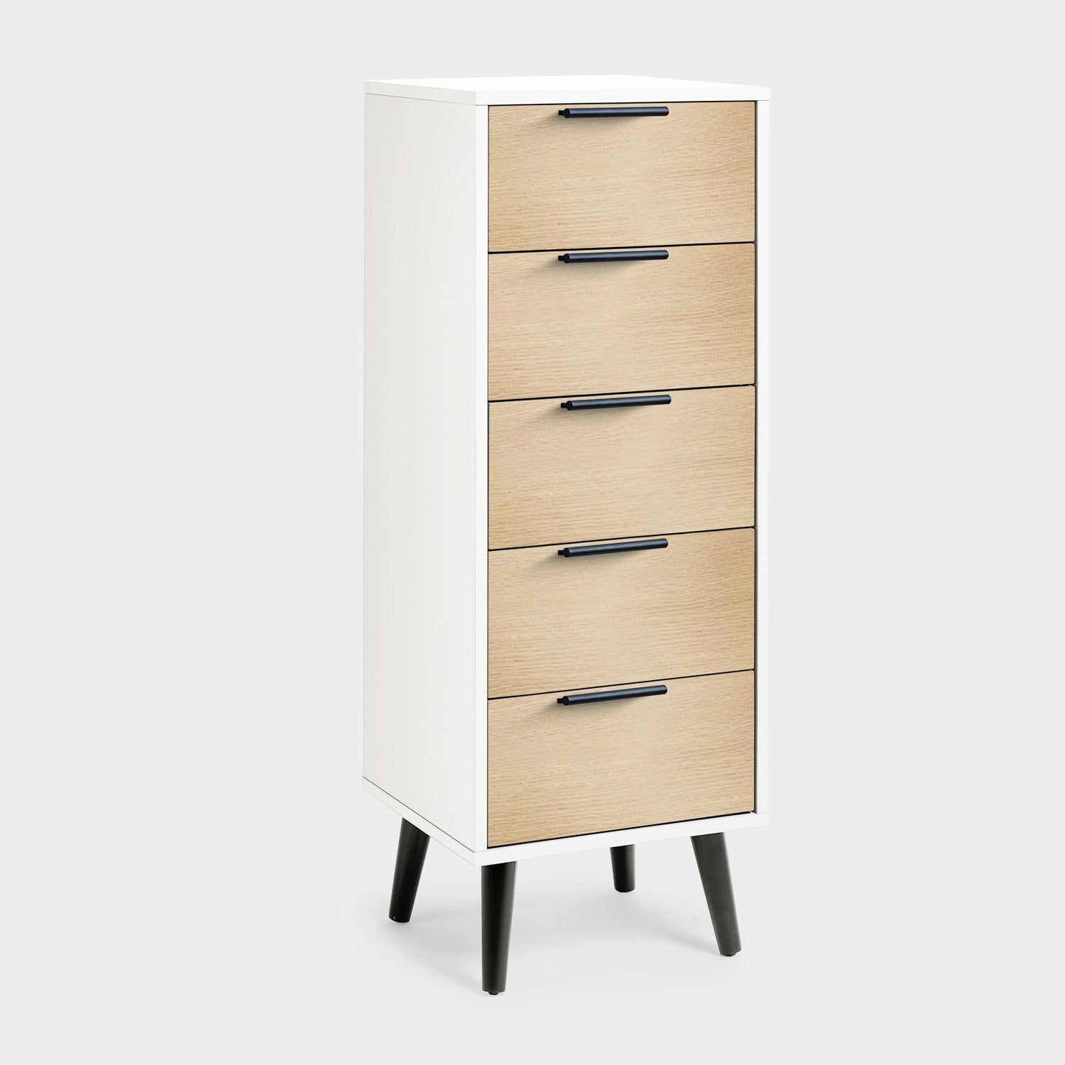 Asa 5 Drawer Chest White/Oak