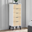 Asa 5 Drawer Chest White/Oak