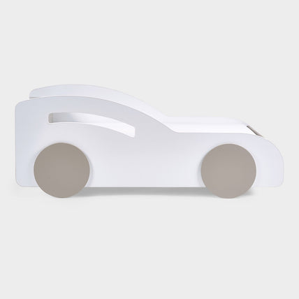 Aya Toddler Car Bed White & Taupe