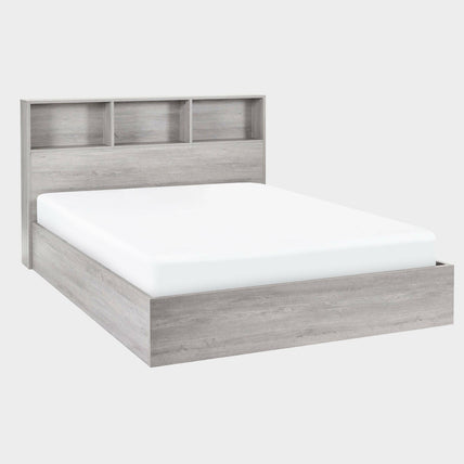 Bali Bed Frame Double Grey Oak Ottoman Storage