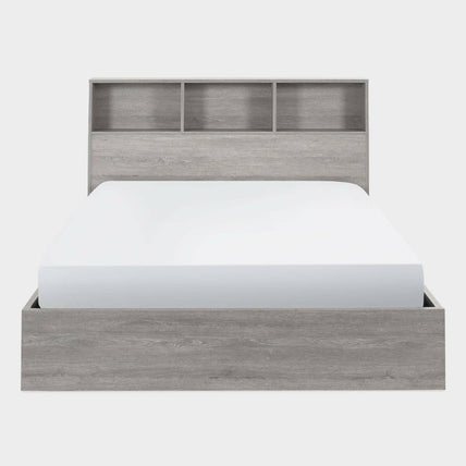 Bali Bed Frame Double Grey Oak Ottoman Storage