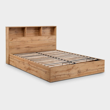 Bali Bed Frame Double Light Oak Ottoman Storage