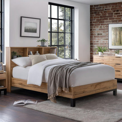 Bali Bed Frame Double Oak