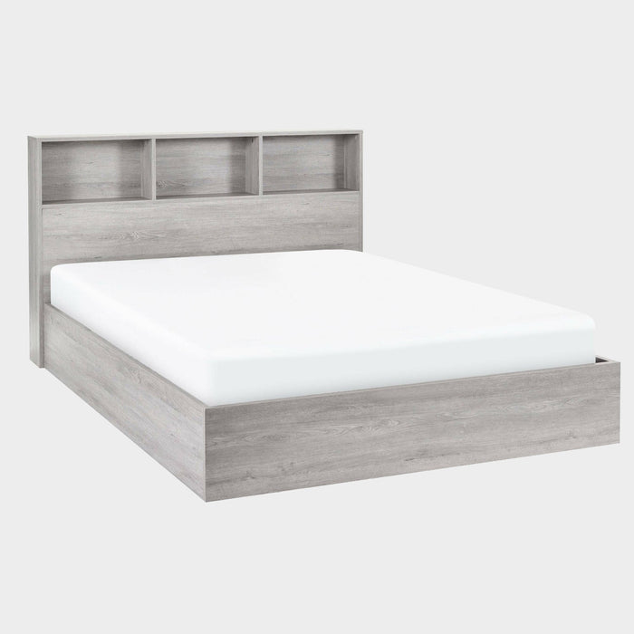 Bali Bed Frame Single Grey Oak Ottoman Storage