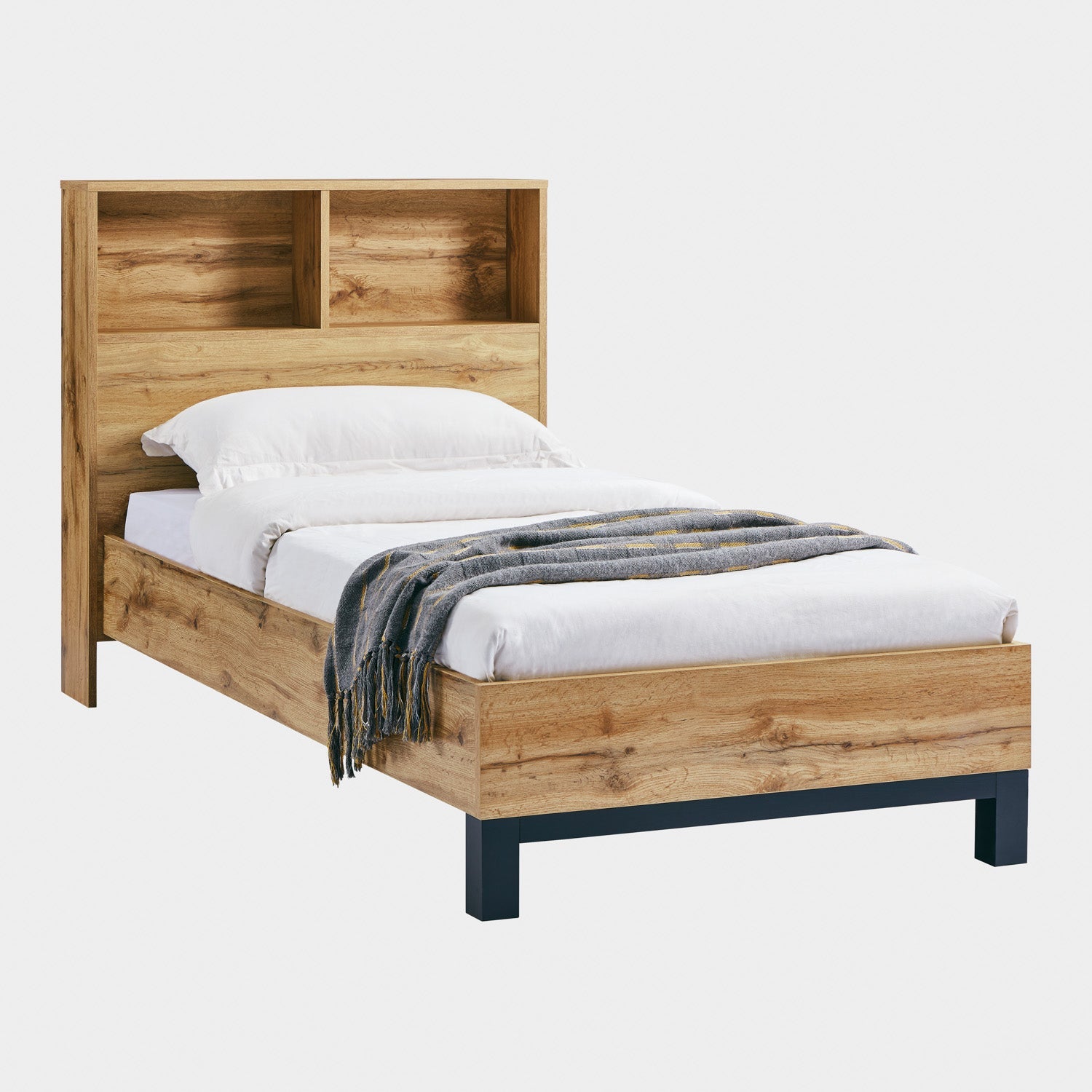 Bali Bed Frame Single Oak