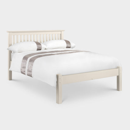 Bexley Bed Frame Double Stone White