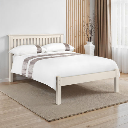 Bexley Bed Frame Kingsize Stone White