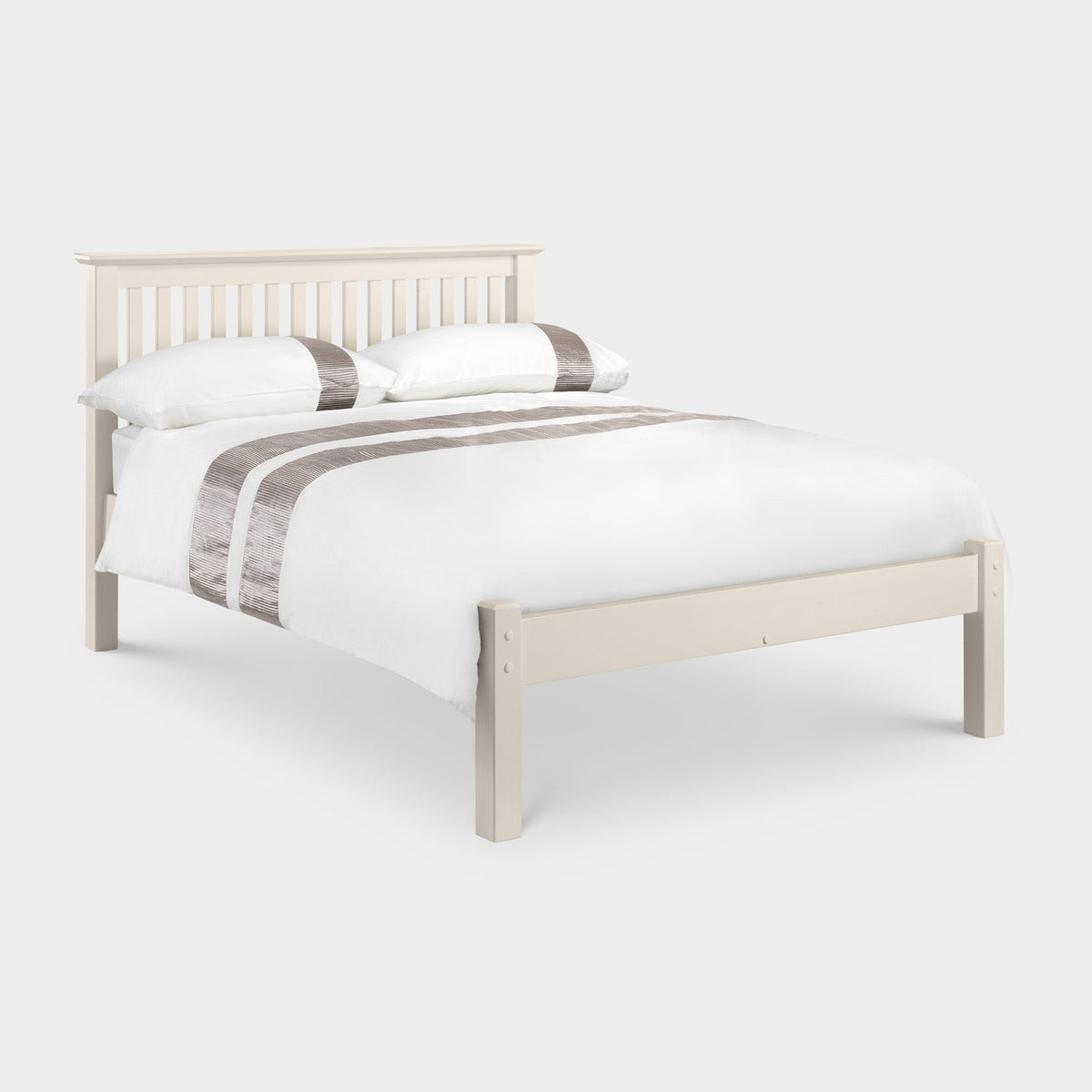 Bexley Bed Frame Small Double Stone White