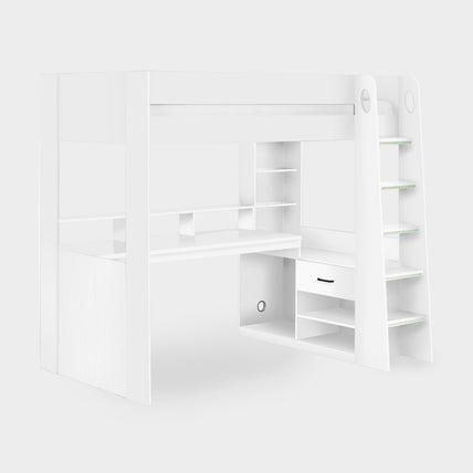 Brooke Gaming Highsleeper Bed All White