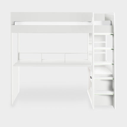 Brooke Gaming Highsleeper Bed All White