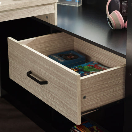 Brooke Gaming Highsleeper Bed Black And Pale Wood