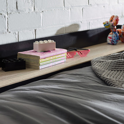 Brooke Gaming Highsleeper Bed Black And Pale Wood