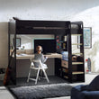 Brooke Gaming Highsleeper Bed Black And Pale Wood