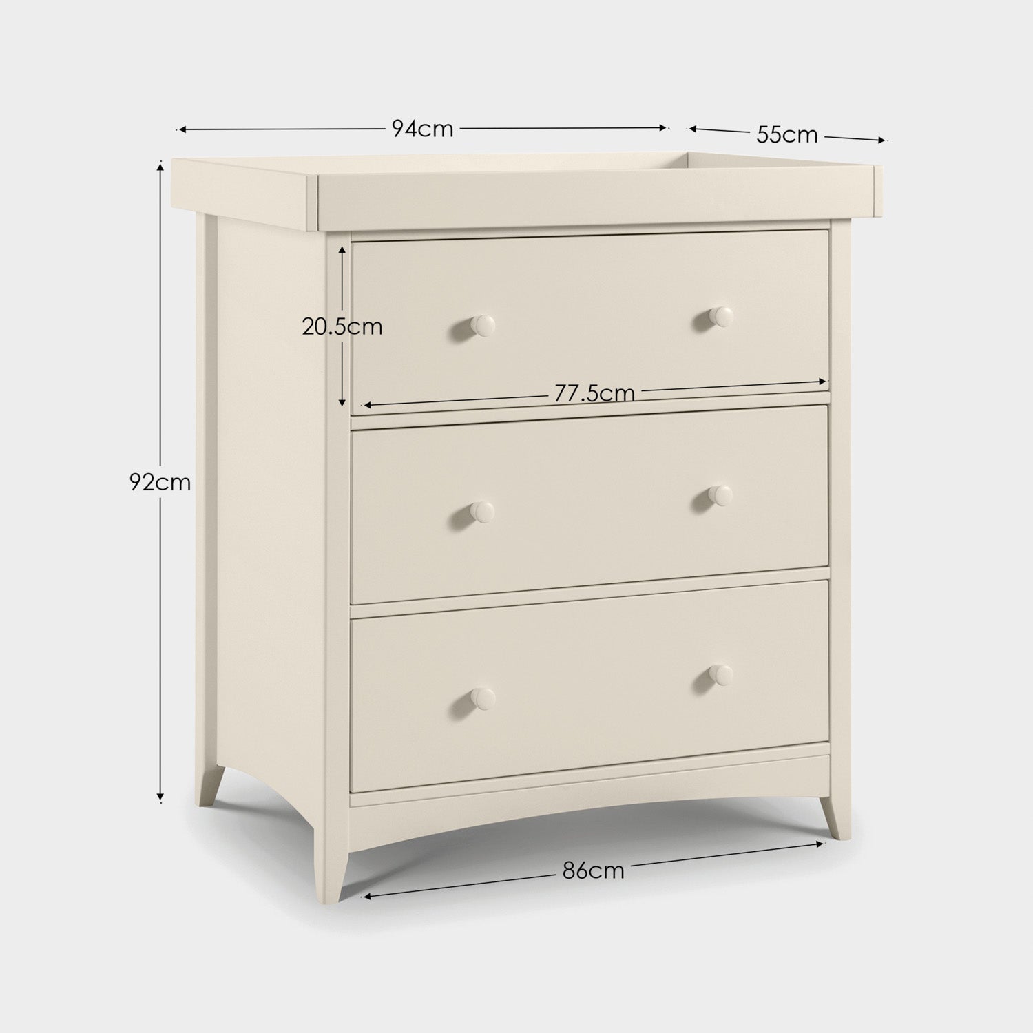 Cacao Changing Station Stone White