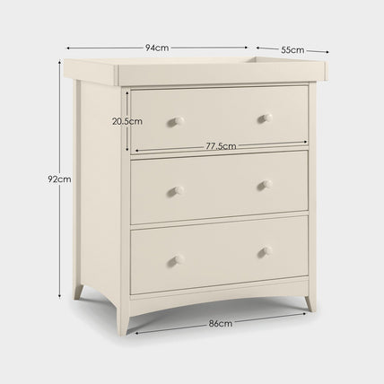Cacao Changing Station Stone White