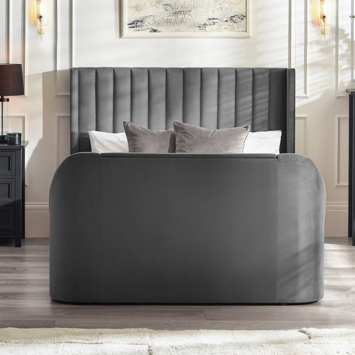 Calla Bed Frame Kingsize Light Grey
